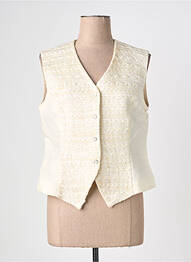 Gilet sans manche coupe cintrée beige JEFF BOISDRON femme