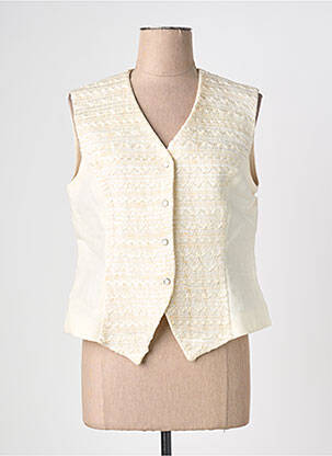 Gilet sans manche coupe cintrée beige JEFF BOISDRON femme