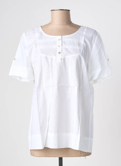 Blouse légère et transparente manches courtes blanc ARMOR LUX femme