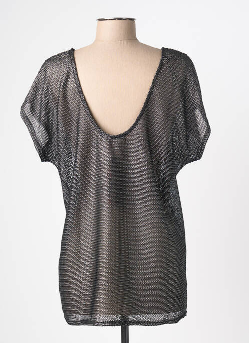 Top stretch manches courtes argent FILLE A SUIVRE femme