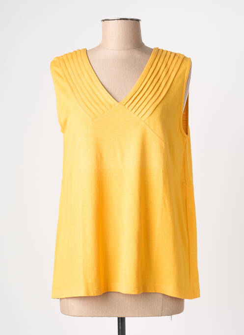 T-shirt coupe droite manches courtes orange MD'M femme