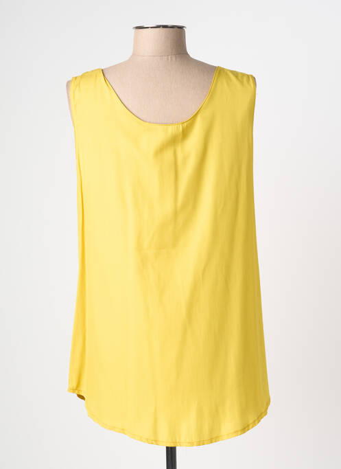 Top coupe fluide sans manche jaune CLAUDE BAUER femme