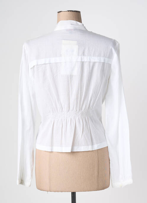 Chemisier coupe cintrée manches longues blanc SOLOLA femme