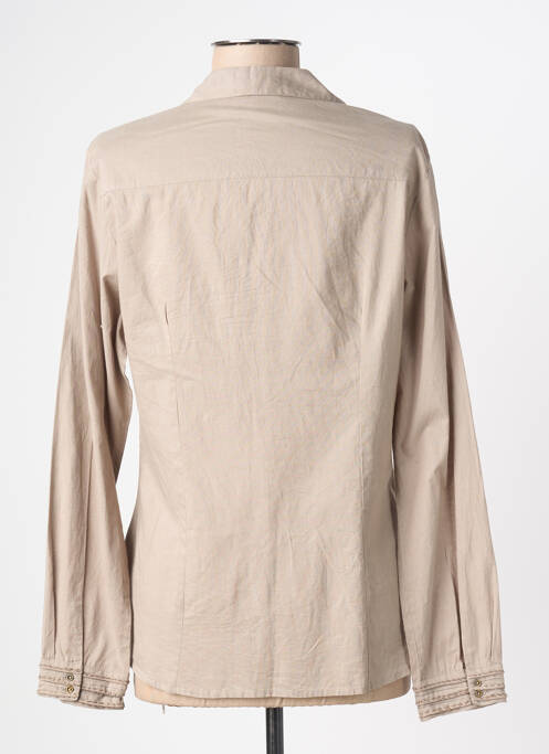 Chemisier coupe cintrée manches longues beige JOCAVI femme