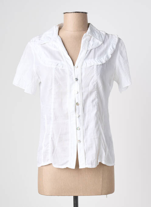 Chemisier manches courtes manches courtes blanc SOLOLA femme