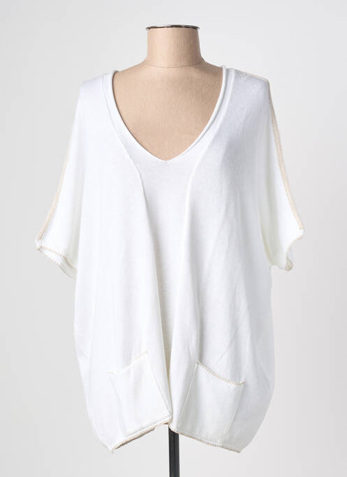 Pull tunique blanc AN' GE femme
