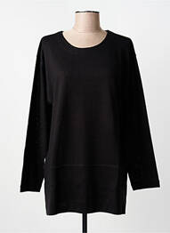 Pull tunique stretch manches longues noir KATMAI femme