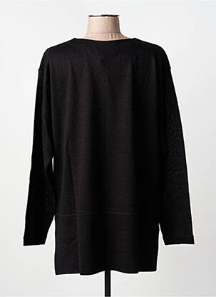 Pull tunique stretch manches longues noir KATMAI femme