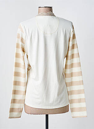 Pull coupe cintrée manches longues beige CAP JULUCA femme