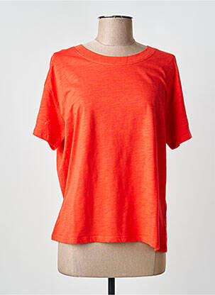 T-shirt coupe droite manches courtes rouge MD'M femme