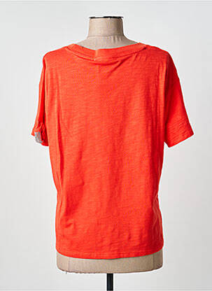 T-shirt coupe droite manches courtes rouge MD'M femme