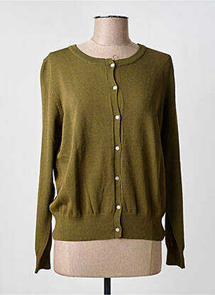 Gilet manches longues stretch vert MD'M femme