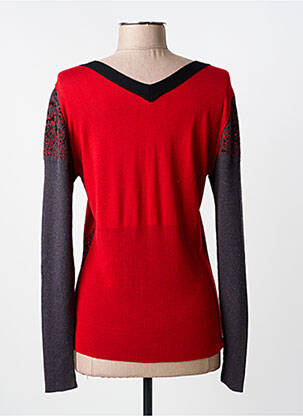 Pull tissage chiné manches longues rouge ALDO MARTIN'S femme