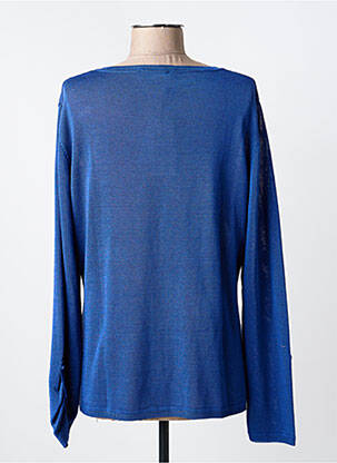 Pull coupe cintrée manches longues bleu KATMAI femme