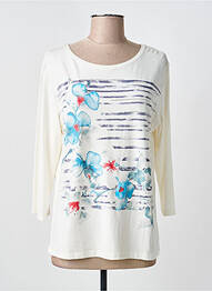 T-shirt imprimé fantaisie manches 3/4 beige KATMAI femme