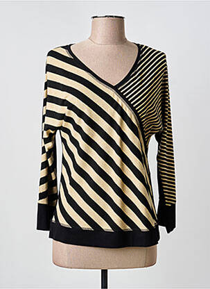 T-shirt col v manches courtes noir KATMAI femme