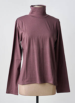 Sous-pull stretch manches longues violet YERSE femme