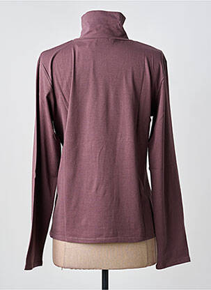 Sous-pull stretch manches longues violet YERSE femme