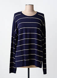 Pull stretch manches longues bleu KATMAI femme