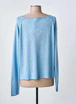 Pull stretch manches longues bleu KATMAI femme