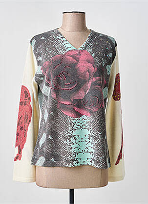 Pull coupe cintrée manches longues violet FINETTE femme