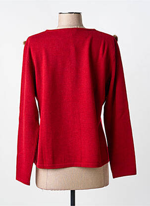 Pull coupe cintrée manches longues rouge FINETTE femme
