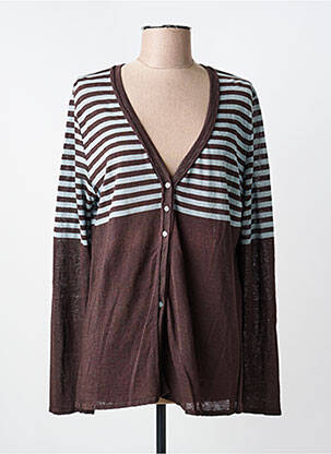 Gilet manches longues stretch marron ALDO MARTIN'S femme