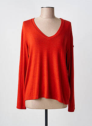 Pull coupe cintrée manches longues orange LE PETIT BAIGNEUR femme