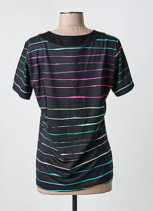 T-shirt stretch manches courtes noir CLAUDE DE SAIVRE femme