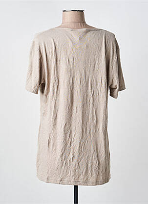 T-shirt stretch manches courtes marron CLAUDE DE SAIVRE femme