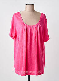 Top tissage jersey manches courtes rose ARMOR LUX femme