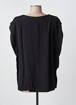 Top tissage crêpe manches courtes noir AN' GE femme