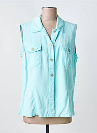 Veste casual coupe droite bleu FEDORA femme