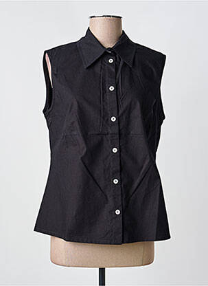 Chemisier coupe cintrée sans manche noir ARMOR LUX femme