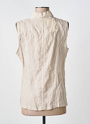 Chemisier coupe cintrée sans manche beige ARMOR LUX femme