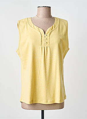Débardeur col v sans manche jaune LEWINGER femme