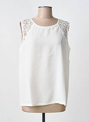Top stretch sans manche blanc BLACK MOJITO femme