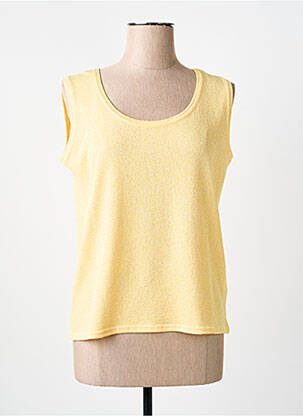 Top stretch sans manche jaune PIER BÉ femme