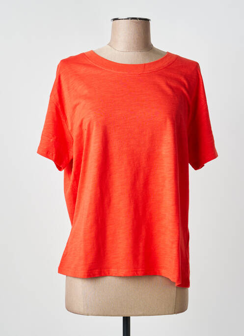 T-shirt coupe droite manches courtes rouge MD'M femme