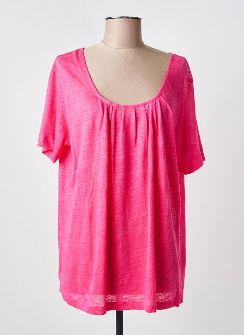 Top tissage jersey manches courtes rose ARMOR LUX femme