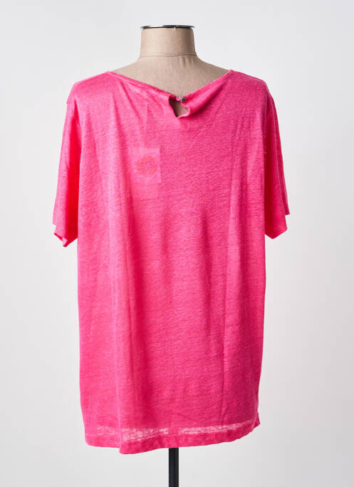 Top tissage jersey manches courtes rose ARMOR LUX femme