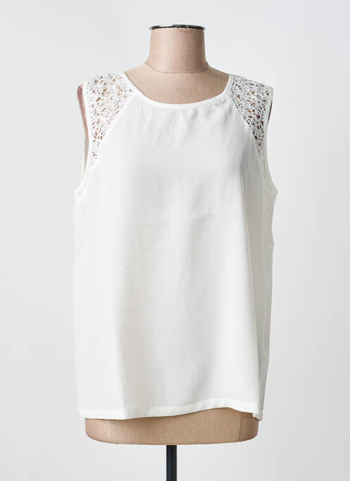 Top stretch sans manche blanc BLACK MOJITO femme