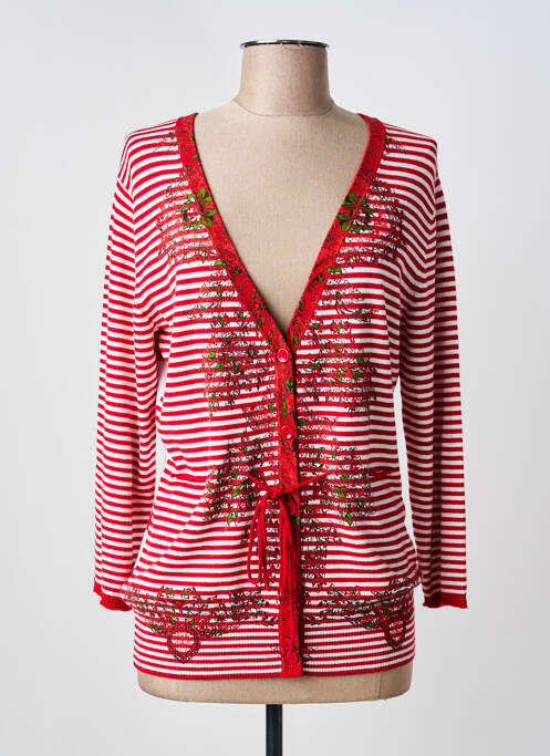 Gilet manches longues rouge KATMAI femme