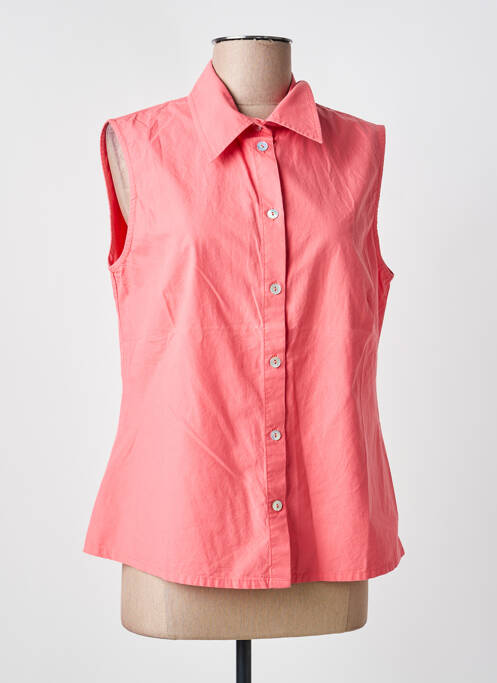 Chemisier coupe cintrée sans manche rose ARMOR LUX femme