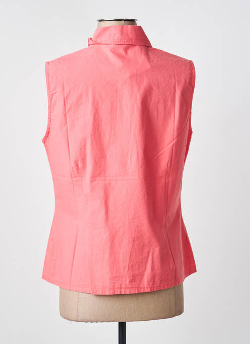 Chemisier coupe cintrée sans manche rose ARMOR LUX femme