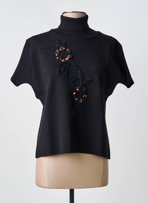 Pull col roulé noir KATMAI femme