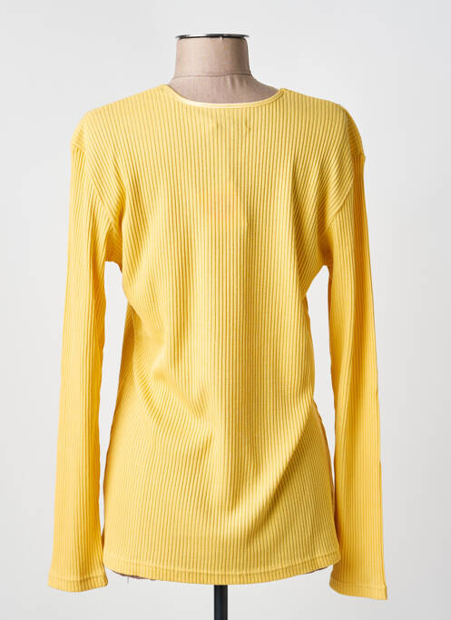 T-shirt stretch manches longues jaune LE P'TIT MARINE femme