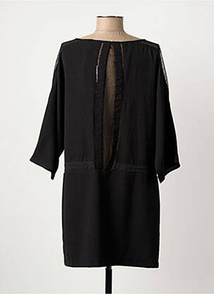 Robe mi-longue manches 3/4 manches 3/4 noir ANGE femme
