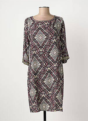 Robe courte manches 3/4 manches 3/4 noir ANGE femme