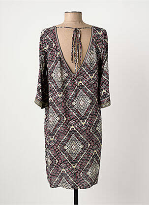Robe courte manches 3/4 manches 3/4 noir ANGE femme